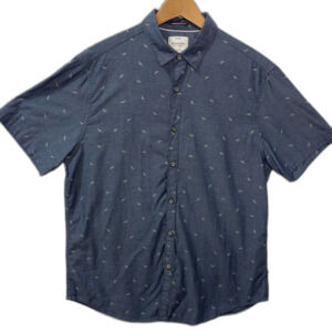 Denim & Flower Ricky Singh Button Down Shirt Men’s L Slim Fit Blue Casual Preppy